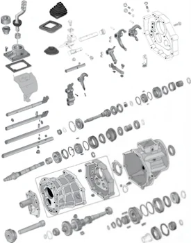 AX15 Getriebe Ersatzteile Jeep Wrangler TJ Crown Reparatursatz, Lager, Dichtungen & Platinum Driveline Kupplungskit