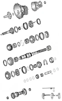 NV3550 Getriebe Ersatzteile Jeep Wrangler TJ Crown Master Reparaturkit & Platinum Driveline Kupplungskit