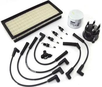 Service Ersatzteile Jeep Wrangler TJ Crown Inspektionssatz Champion Zündkerzen Gates Keilrippenriemen