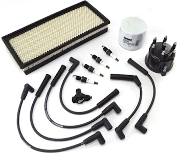 Service Ersatzteile Jeep Wrangler TJ Crown Inspektionssatz Champion Zündkerzen Gates Keilrippenriemen
