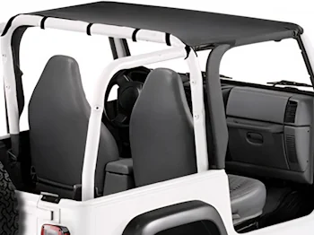 Interieur Zubehör Jeep Wrangler TJ RT Off-Road Haltegriffe und Bestop Fußraumwannen, Überrollbügelpolster Spice Denim