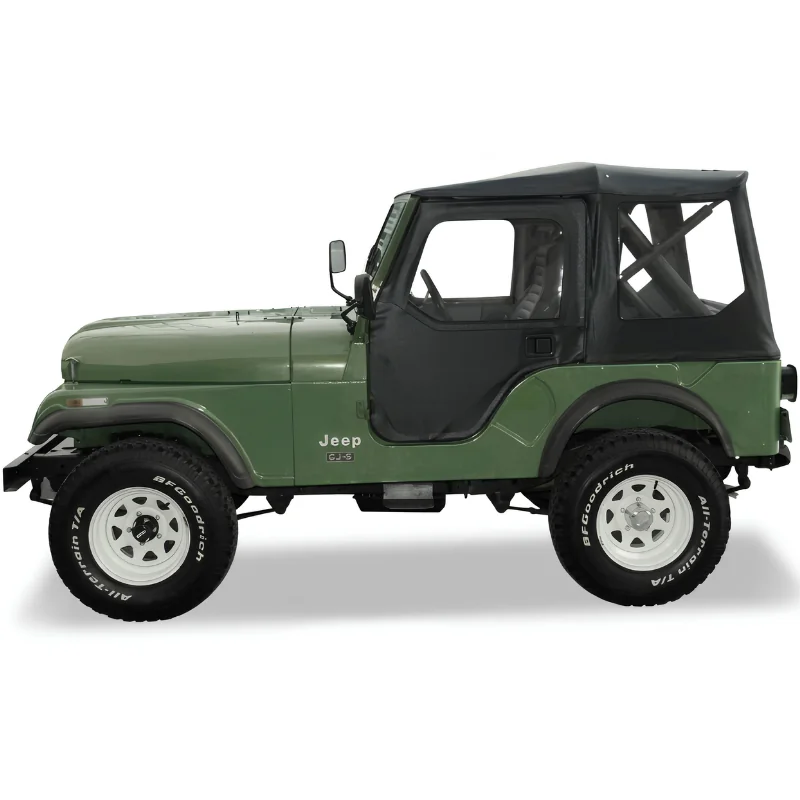 Komplett Verdeck Jeep CJ5 Bestop Supertop Klappverdeck in Black & Spice Denim mit teilbaren Türen