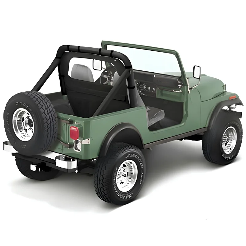 Kabinentrenner Jeep CJ5 Bestop Windjammer Black Crush Stoffheckscheibe Heckraum Schutz