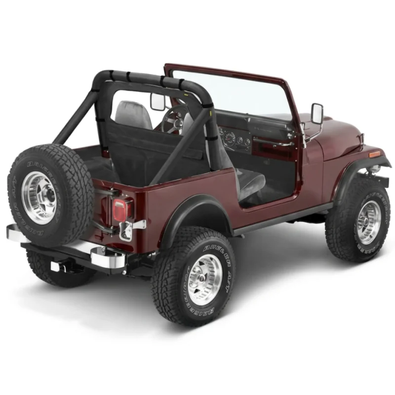 Kabinentrenner Jeep Scrambler CJ8 Bestop Windjammer Black Crush, Black & Spice Denim