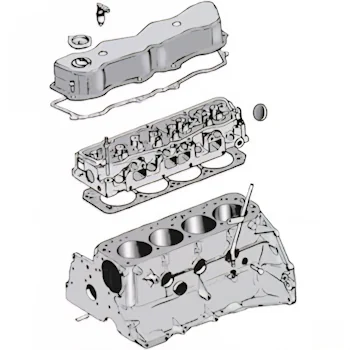 Motorteile 2,5L GM Iron Duke Jeep CJ5 80-83 – Pilotlager, Ölfilter, Motorgummi & Dichtsatz von Crown, Restaurierung.