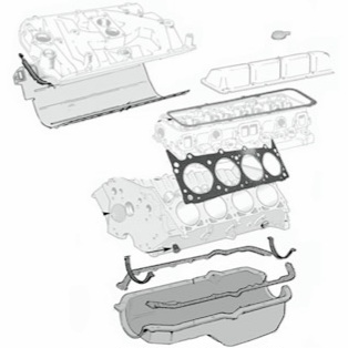 V8 Motorenteile Jeep CJ5 5,0L 5,9L Ersatzteile Sealed Power Nockenwelle und Prothane Motorlager