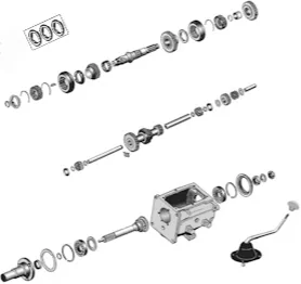 T15 Schaltgetriebe Ersatzteile Jeep CJ5 55-75 – Lager, Dichtsatz und Schaltknauf von Crown Automotive, Restaurierung.