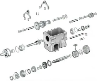 T98 Schaltgetriebe Ersatzteile Jeep CJ5 55-71 – Lager, Simmerring, Dichtsatz von Crown Automotive für die Restaurierung.
