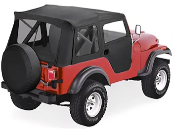 Verdecke Jeep CJ5 72-83 – Tigertop, Supertop, Bikini Tops, Windjammer, Halbtüren & Zubehör von Bestop – Restauration.
