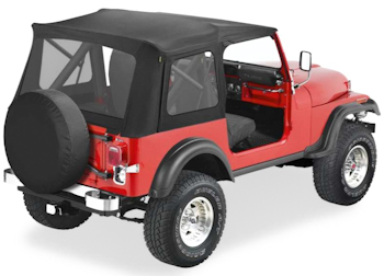 Bestop Verdeck Jeep CJ7 Tigertop und Bikini Top in Black Denim