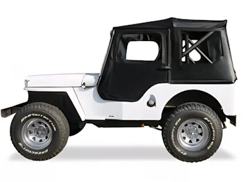 Verdecke Zubehör Ford GPW Oldtimer Restauration Bestop Tigertop Black Crush Softtop und MD Juan Dachgestänge Halter Militär Jeep