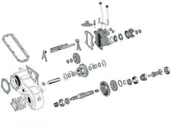 Verteilergetriebe Dana 18 Jeep CJ6 – Zwischenwelle, Zahnrad, Dichtung & Schaltmanschette von Crown Automotive, Restauration