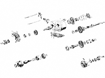 Dana 300 Verteilergetriebe Ersatzteile Jeep CJ5 Spicer Flansch und Crown Dicht- & Lagersatz