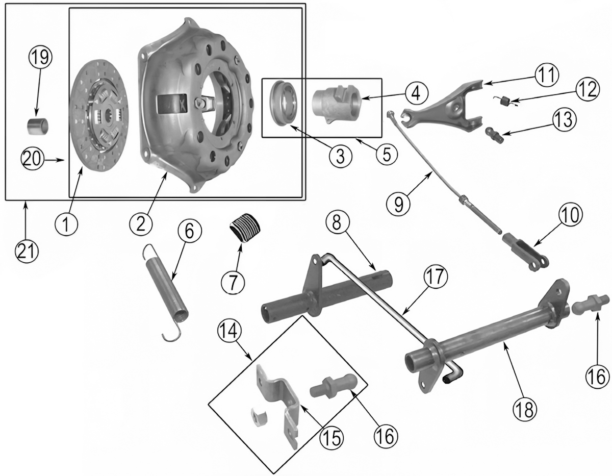 Jeep CJ5 55-71 Clutch Parts