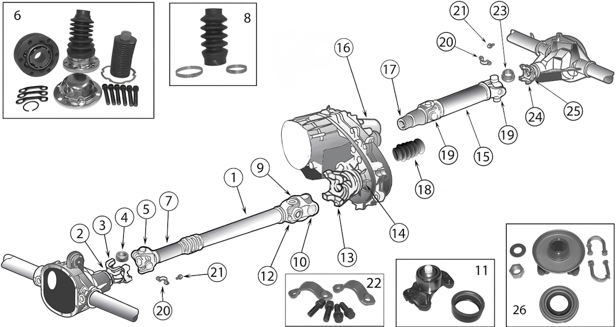 Jeep Grand Cherokee ZJ 93-98 Drive Shafts