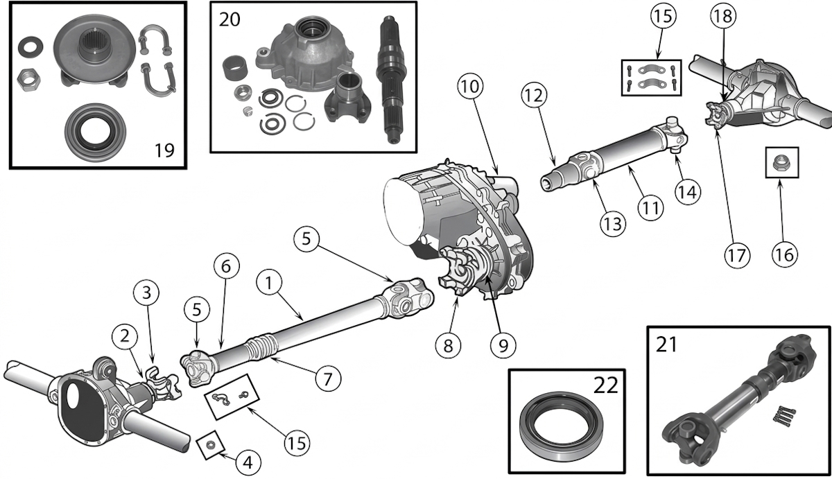Jeep Wrangler YJ 87-95 Drive Shafts