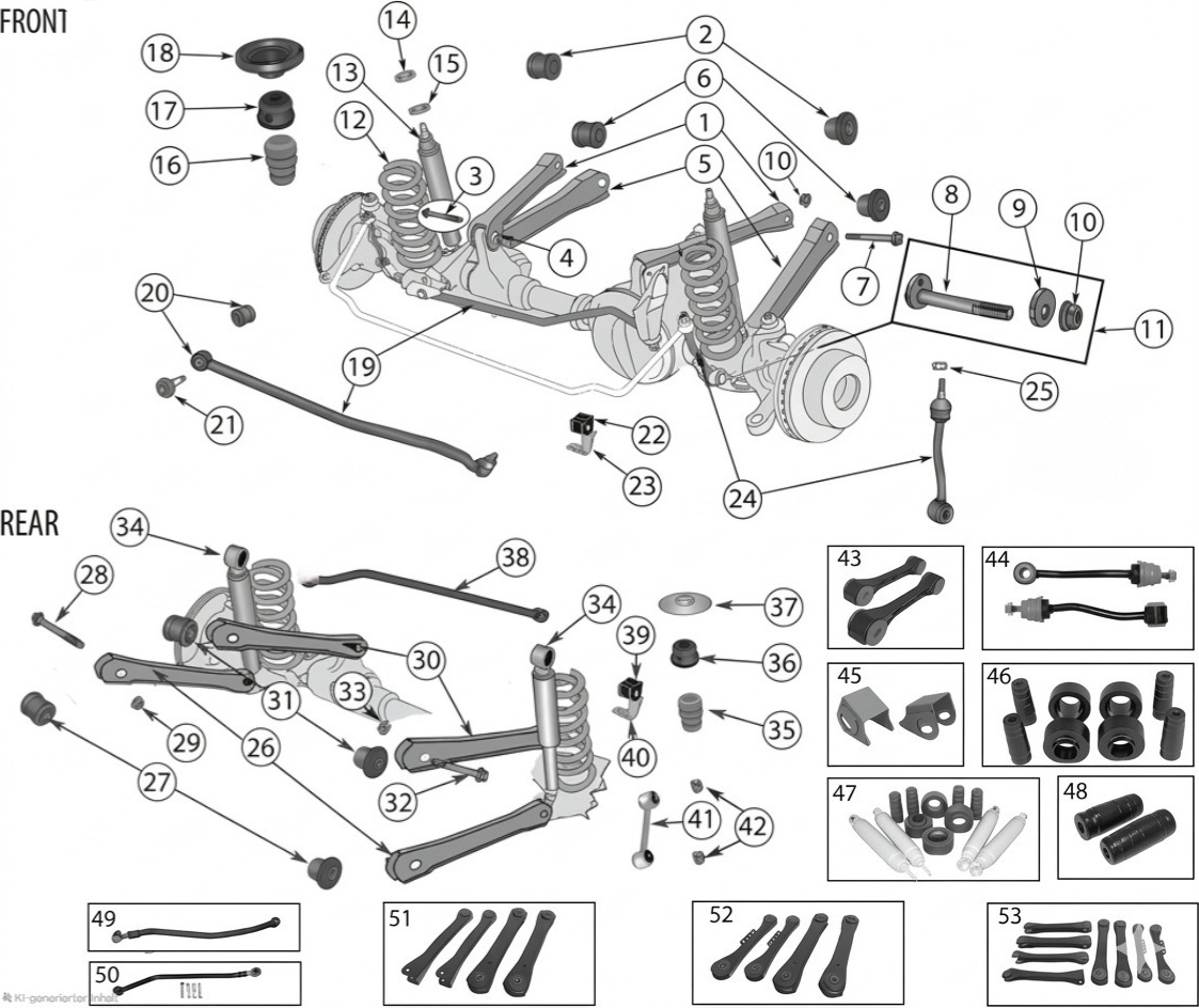 Jeep Wrangler TJ 96-06 Fahrwerksteile