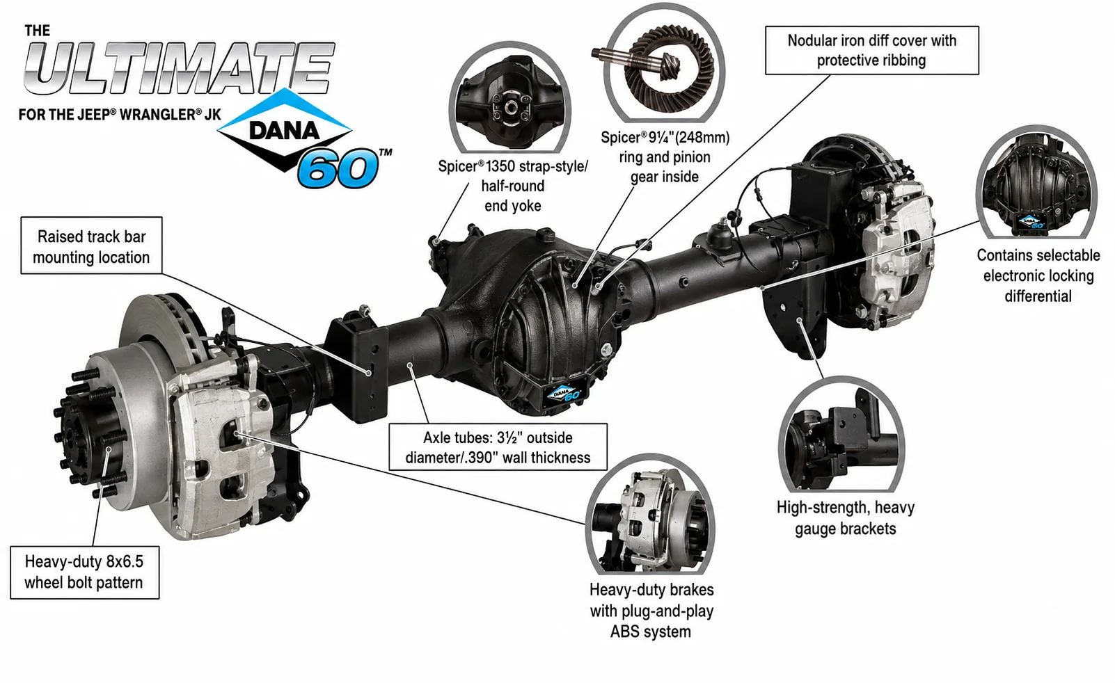 Jeep Wrangler TJ 03-06 Vorderachse Dana 44