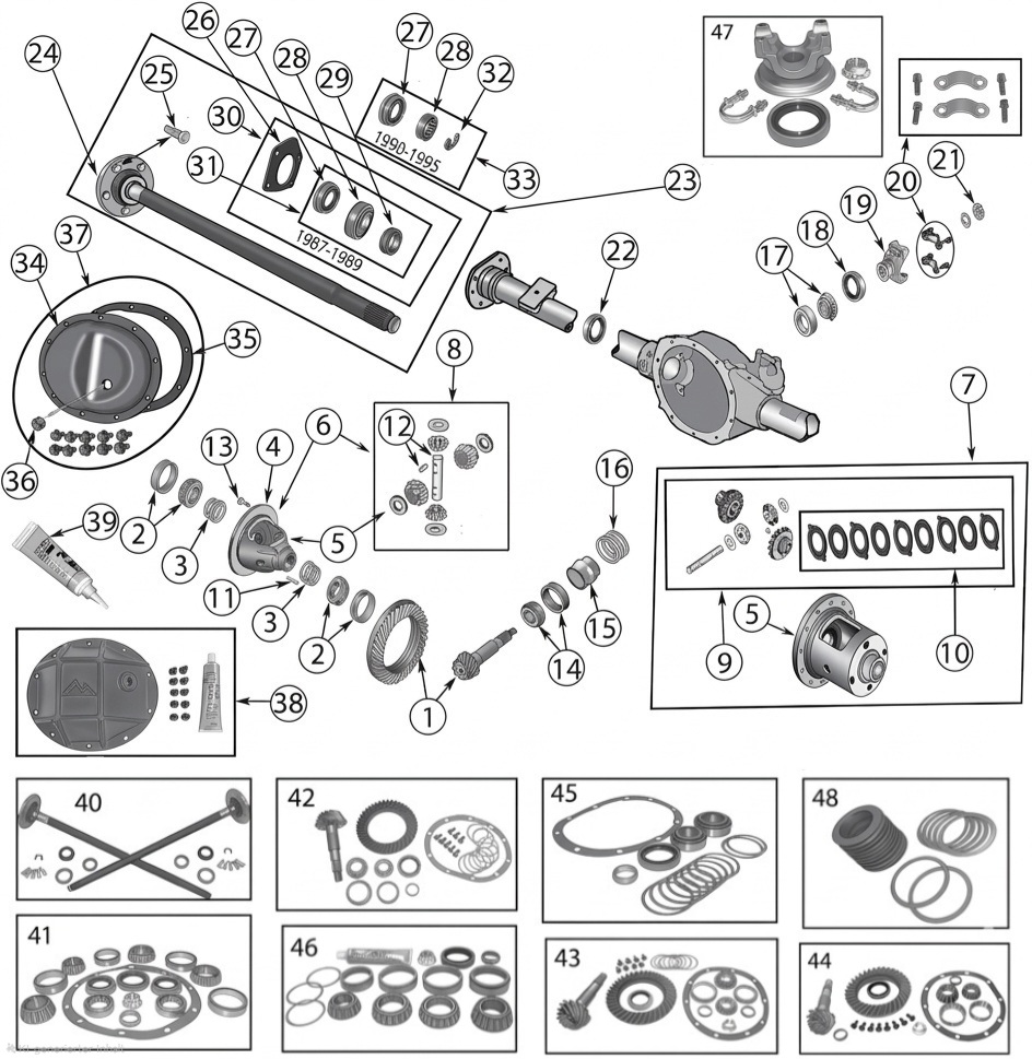 Jeep Wrangler YJ 87-95 Hinterachse Dana 35