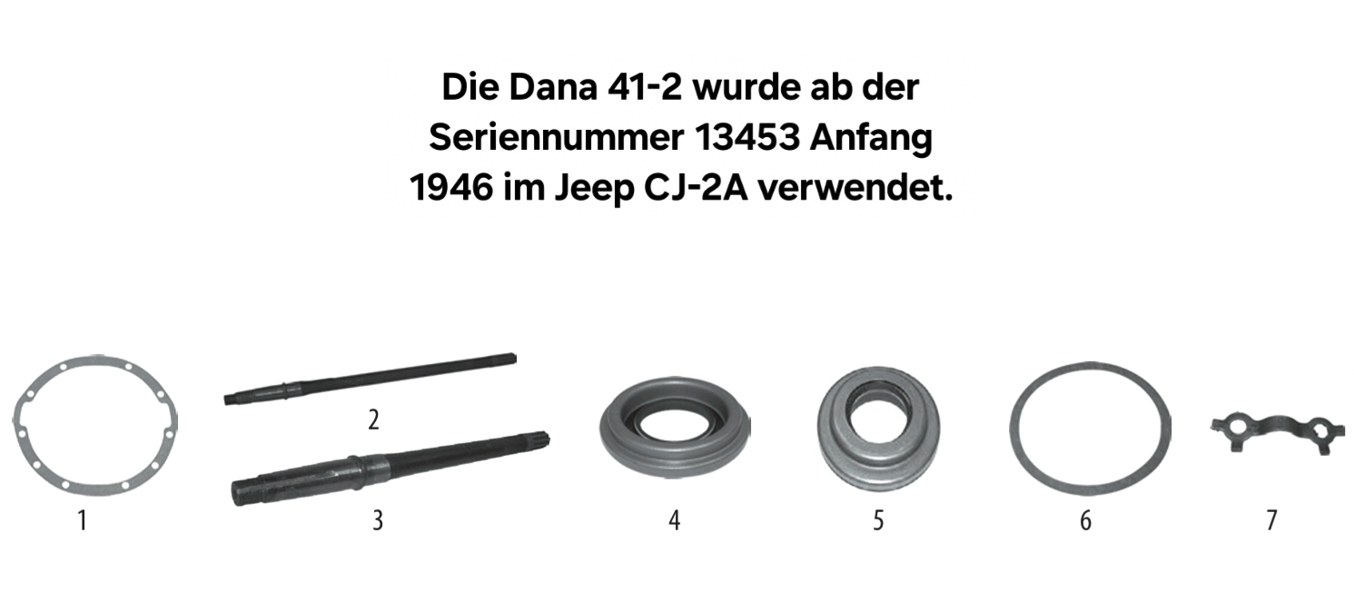Jeep CJ2A 46-49 Hinterachse Dana 41