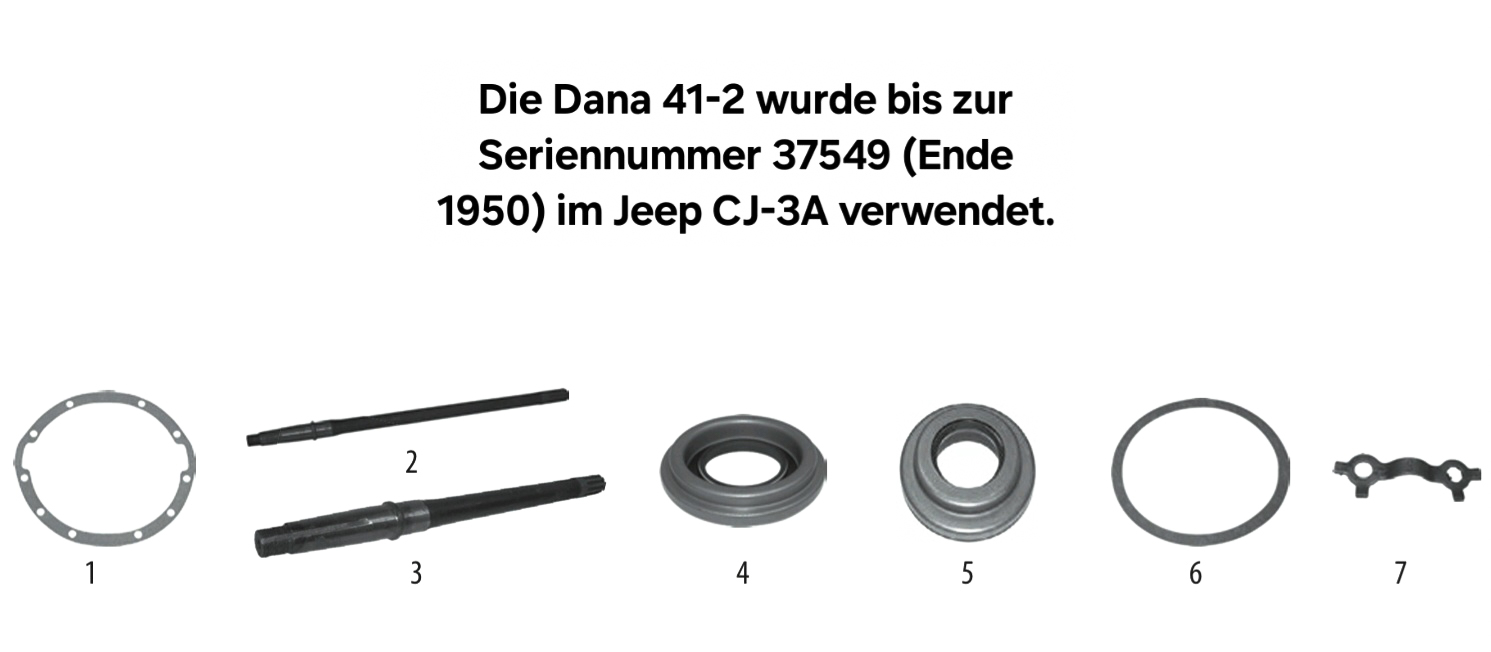Jeep CJ3A 49-53 Hinterachse Dana 41