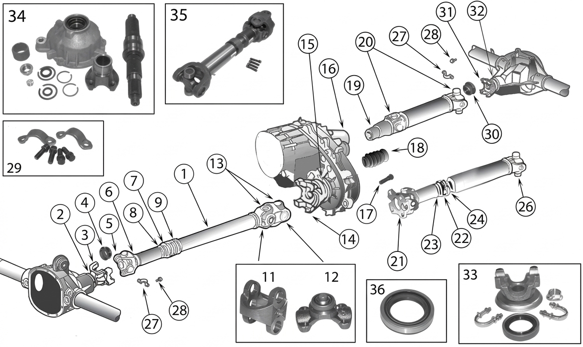 Jeep Wrangler TJ 96-06 Kardanantrieb