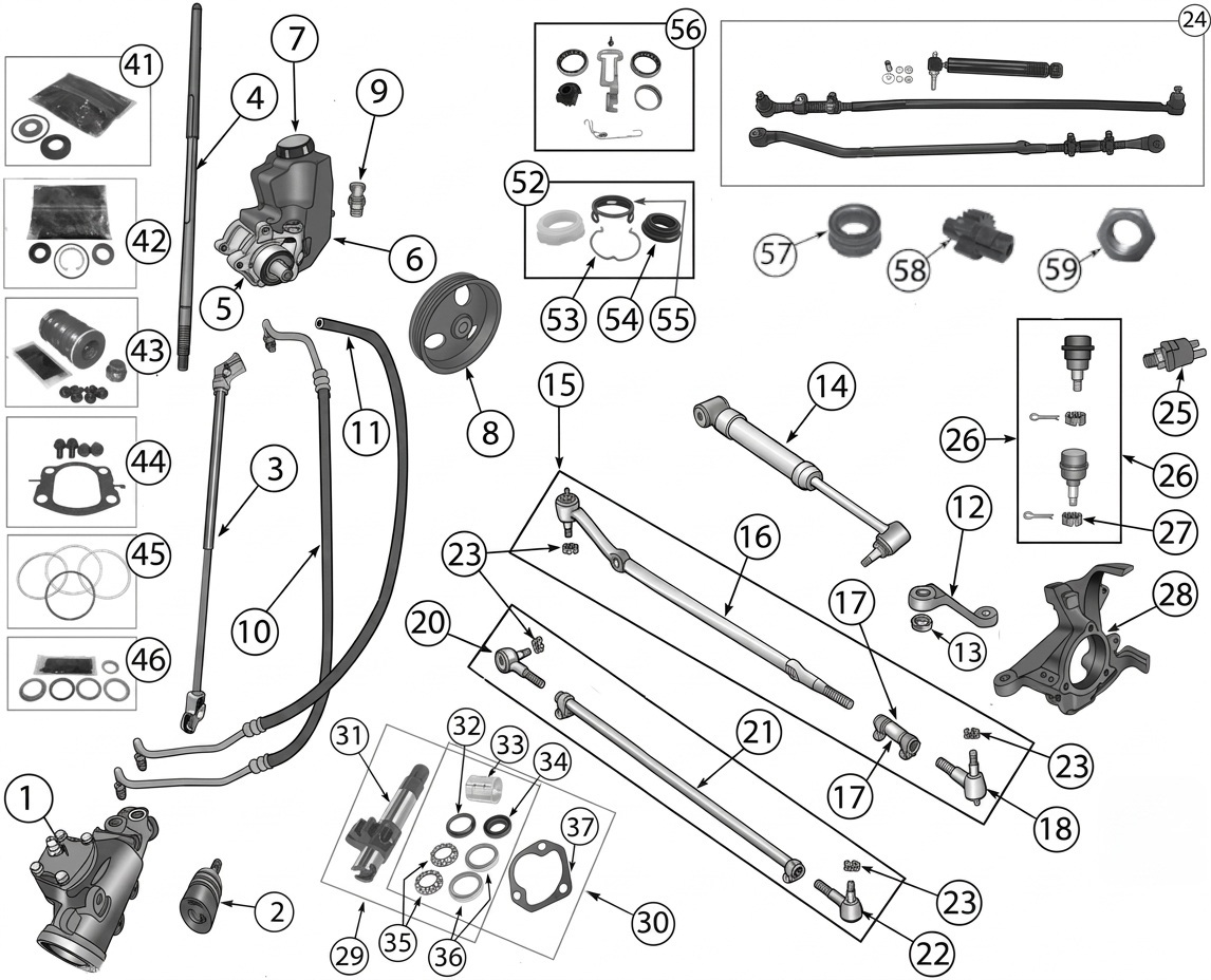 Jeep Cherokee XJ 84-01 Lenkungsteile