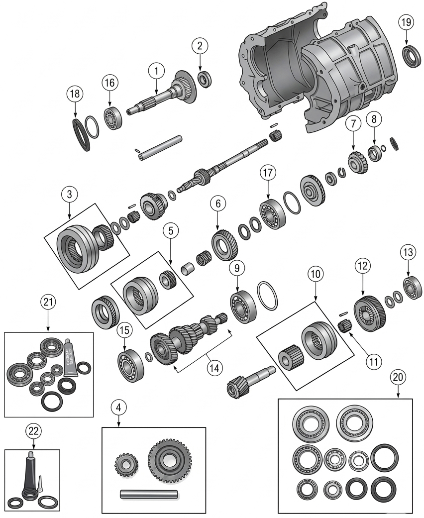 Jeep Cherokee XJ 87-89 Manual Transmission BA10-5 5-Speed