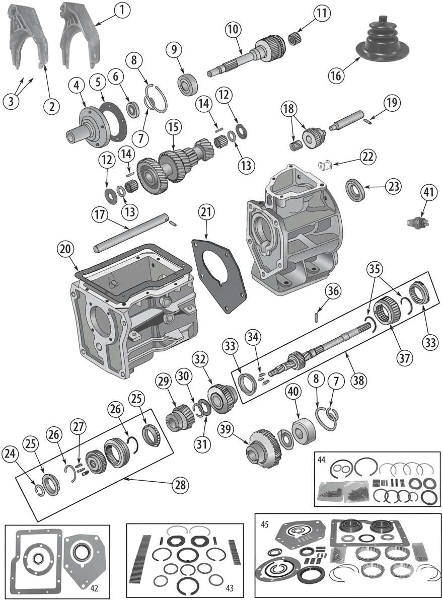 Jeep CJ7 80-83 Manual Transmission SR4 4-Speed