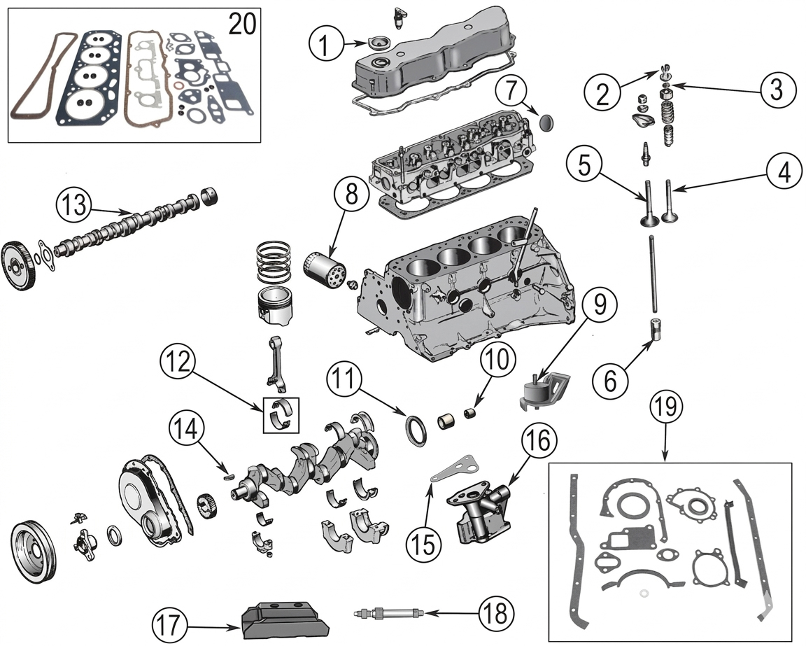 Jeep CJ7 80-83 2,5 Liter 4-Zylinder GM Motorteile