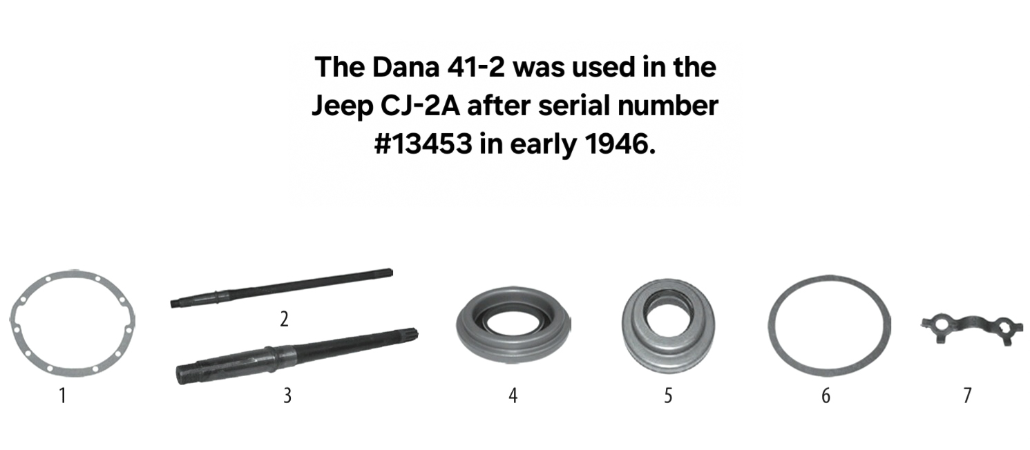 Jeep CJ2A 46-49 Rear Axle Dana 41