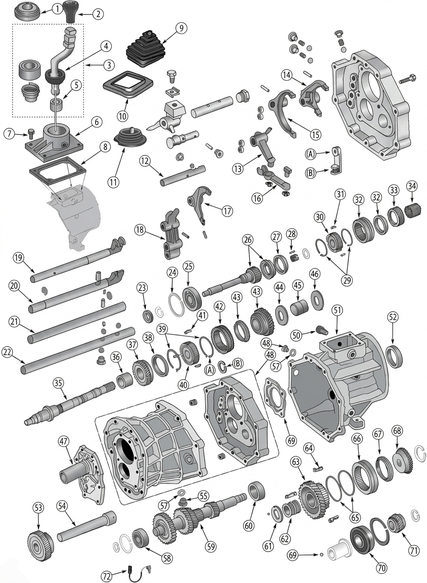 Jeep Cherokee XJ 89-99 Schaltgetriebe AX15 5-Gang