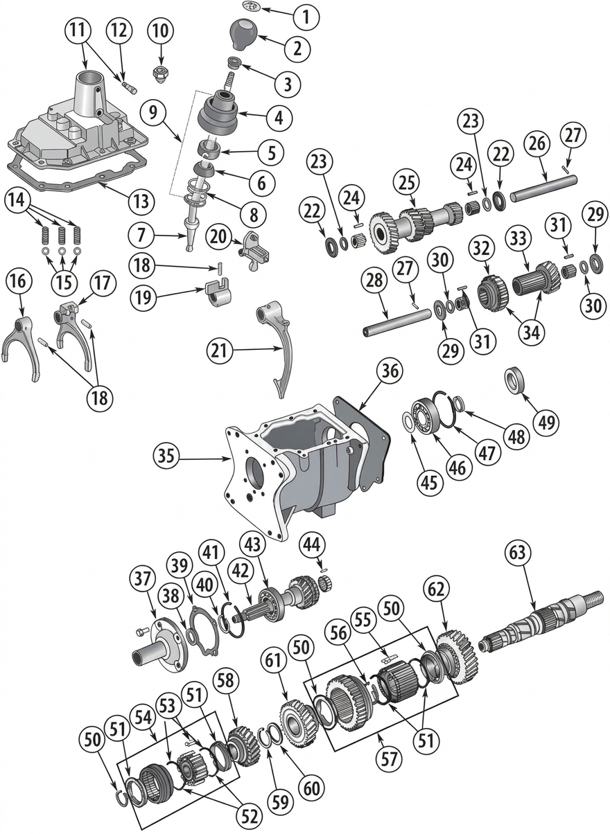 Jeep CJ8 81-85 Schaltgetriebe T176 & T177 4-Gang