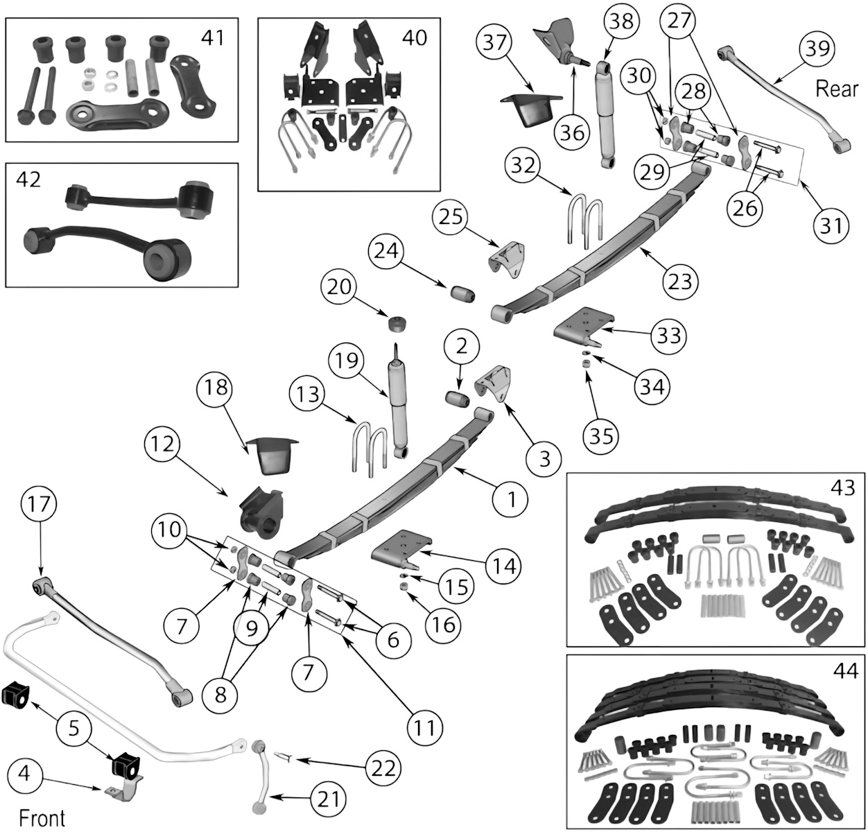 Jeep Wrangler YJ 87-95 Suspension Parts