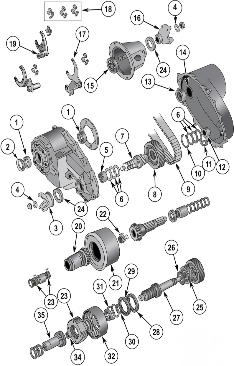 Jeep Cherokee XJ 84-85 NP228 Transfer Case