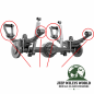 Preview: Leaf Spring Shackle Bushing Set Rear Red PU Jeep Cherokee 84-01