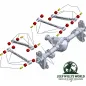 Preview: Prothane Längslenker Buchsen Set hinten, Polyurethan rot. Jeep Wrangler JK (07-18)