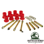 Preview: Blattfederbuchsen Set Federgehänge abschmierbar hinten PU rot Jeep CJ 76-86