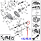 Preview: Synchronring für NP231 Verteilergetriebe. Jeep Cherokee XJ / Wrangler YJ / Comanche MJ (1987-1996), Explosionszeichnung, die die Position des Rings am Getriebe zeigt.