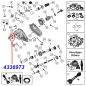 Preview: Halter für das Lager am Eingang vorne vom NP231 oder NP242 Verteilergetriebe. Jeep Cherokee XJ / Wrangler TJ / Grand Cherokee ZJ / ZG /WJ / WG / Comanche MJ / Liberty KJ (1991-2007), Explosionszeichnung die die Posit