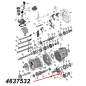 Preview: Synchronizer Key 5th Gear AX15 Transmission Jeep Cherokee XJ / Wrangler YJ / TJ / Grand Cherokee ZJ (92-99), exploded drawing highlighting the location of Key on Transmission with red arrows.