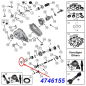 Preview: Lager für die Eingangswelle vorne am NP231, NP242, NP247 oder NP249 Verteilergetriebe. Jeep Cherokee XJ / Wrangler TJ / Grand Cherokee ZJ / ZG /WJ / WG / Liberty KJ (1994-2007), Explosionszeichnung die die Posit