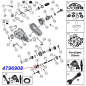Preview: Drive Sprocket for NP231 Transfer Case. Jeep Cherokee XJ / Wrangler TJ / Liberty KJ (1996-2007), exploded drawing showing position of Sprocket on Transfer Case.