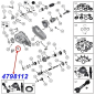 Preview: Simmerring Ausgang vorne am NP231 Verteilergetriebe. Jeep Cherokee XJ / Wrangler TJ (1996-2006), Explosionszeichnung die die Position des Simmerrings am Getriebe zeigt.