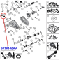 Preview: Reparatur Kit für Schaltgestänge am NP231, NP242 und NP249 Verteilergetriebe oder CJ Automatikgetriebe. Jeep CJ / Cherokee XJ / Wrangler YJ / TJ / Grand Cherokee ZJ / ZG (1981-2002), Explosionszeichnung die die Position des Sets am Schaltgetriebe zeigt.