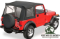 Preview: Supertop Verdeck Schwarz Jeep CJ7 Wrangler YJ 80-95