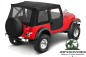 Preview: Supertop Verdeck inkl. teilbare Türen Black Denim Jeep CJ7 Wrangler YJ (80-95), montiert.