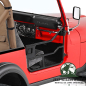 Preview: Element Doors HighRock 4x4 Matt Black Bestop powder coated Jeep CJ7 (76-80). mounted, close-up.