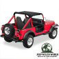 Preview: Element Doors HighRock 4x4 Matt Black Bestop powder coated Jeep CJ7, CJ8, Wrangler YJ (80-95). mounted with matching Bikini Top..