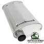 Preview: Aluminized steel Muffler with 2,25" Tube 2.5L 4.0L engine. Jeep Wrangler TJ (1996-23.01.2000), outlet with topside visable.